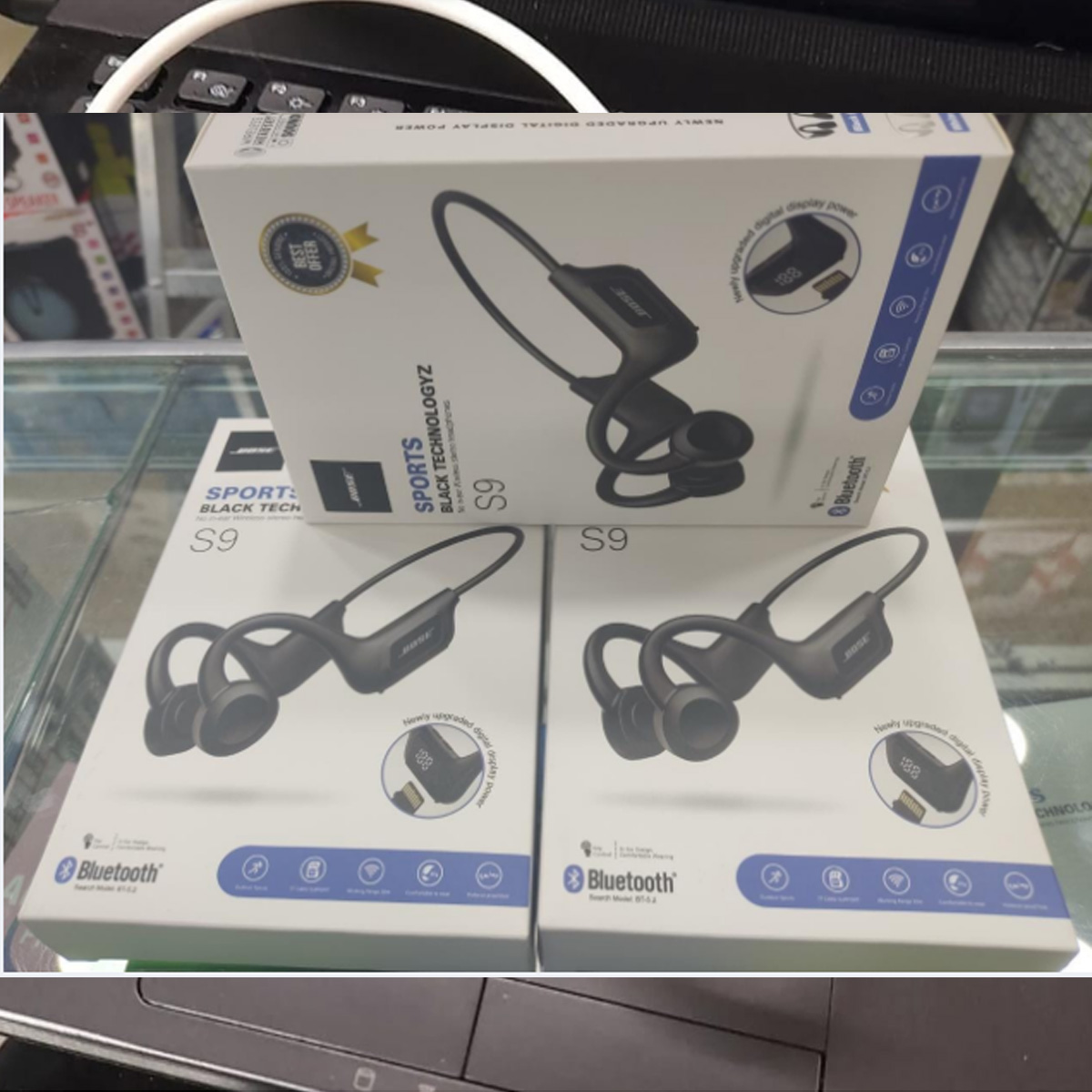 Audifonos Auriculares de Conduccion Osea S9 Bluetooth Deportes - Imagen 9