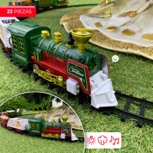 Tren Clasico de Navidad 24 Piezas Luces Sonidos Infantil TCNO3